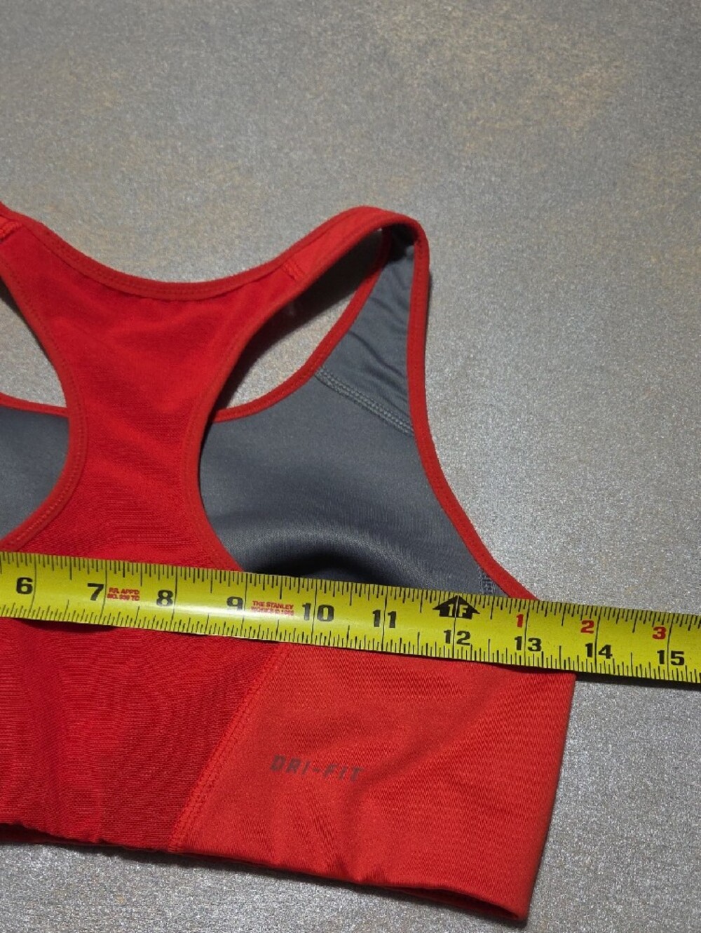 Nike Red Racerback Sports Bra with Subtle Swoosh - Picture 10 of 10